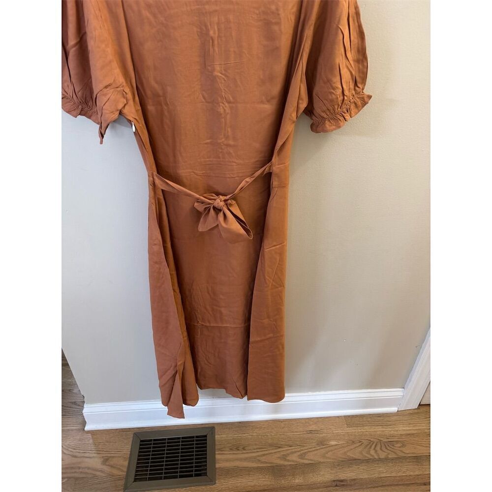 Coral Knee Length Dress Thanksgiving Colonial Women’s Large - Picture 9 of 13